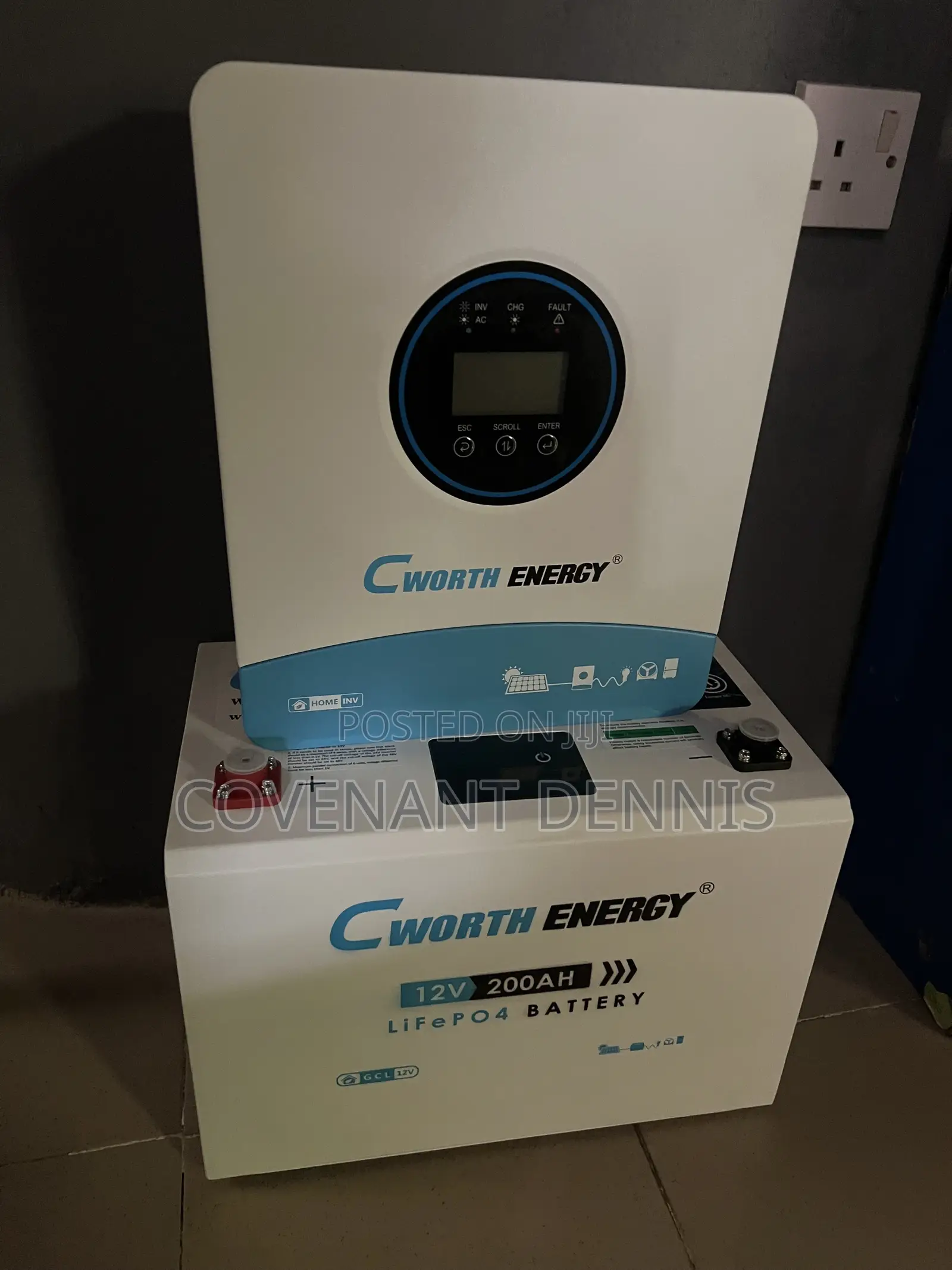 Cworth 2.5kwh 12v Lithium Battery With 1.8kva 12v Hybrid Inverter