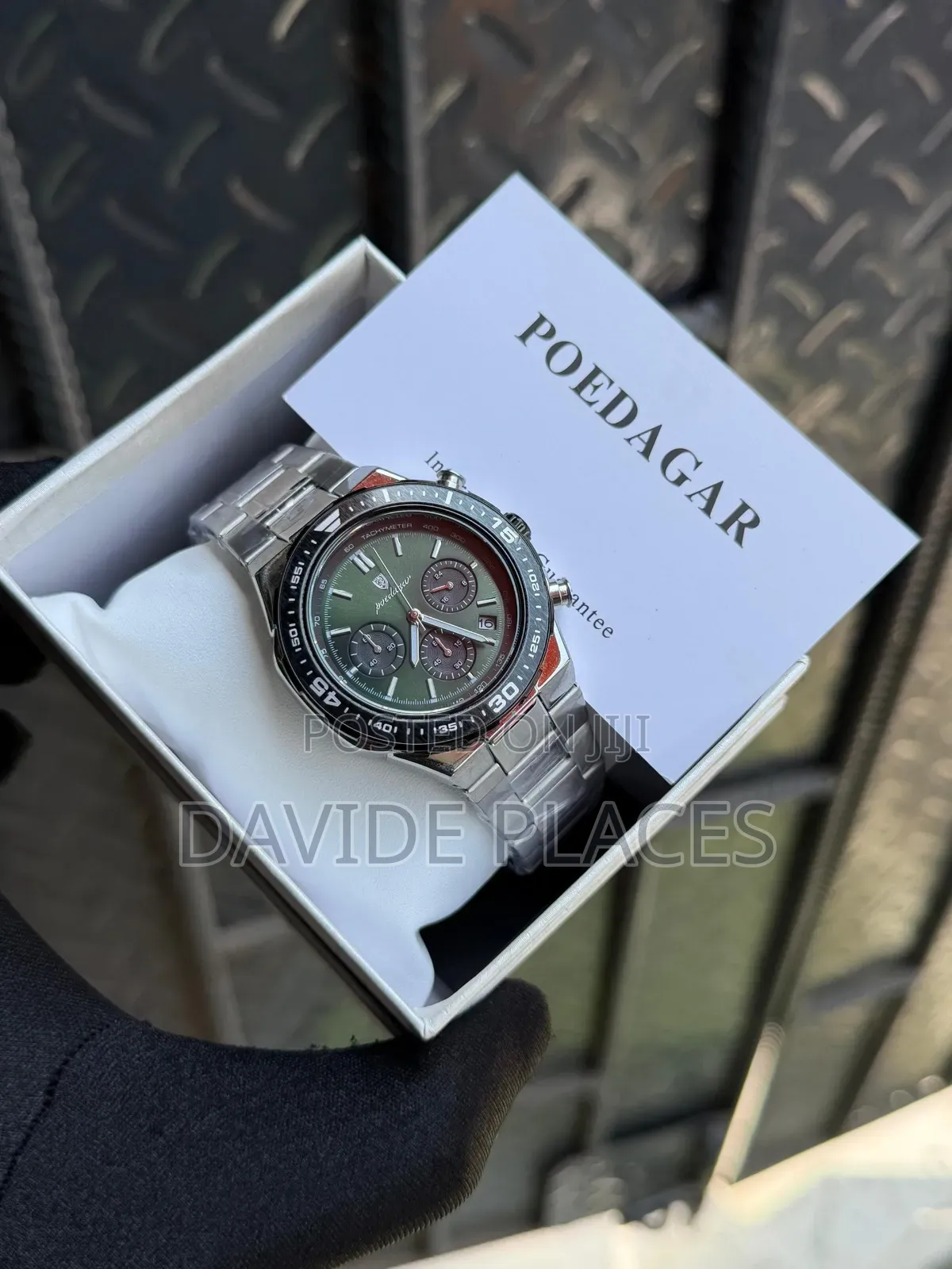 Poedagar Chronograph Two-Tone Waterproof Unisex Wristwatch