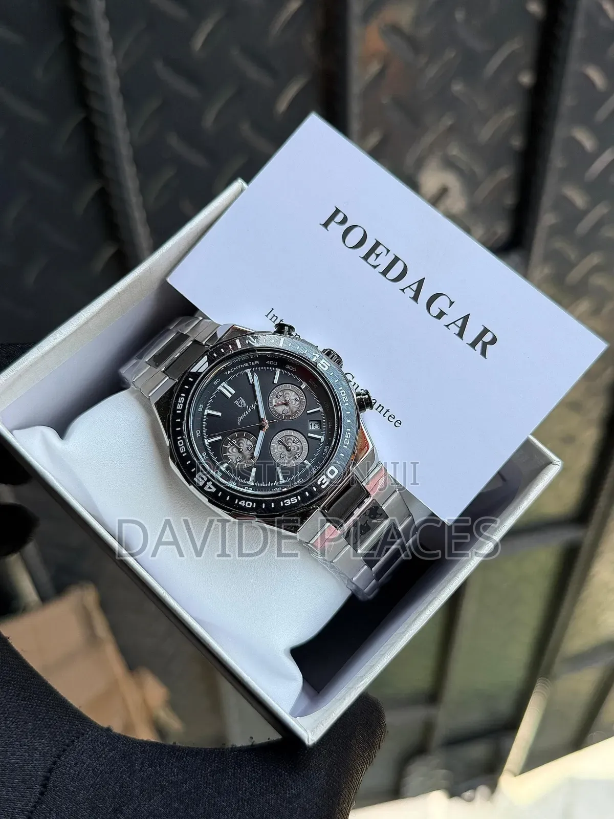 Poedagar Chronograph Two-Tone Waterproof Unisex Wristwatch