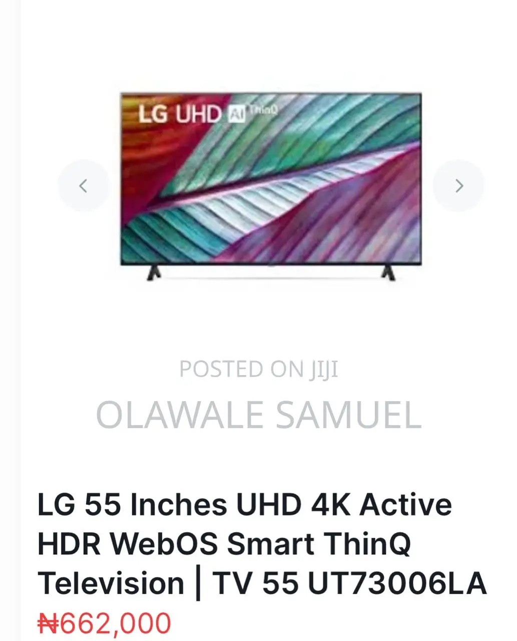 55 Inches LG TV