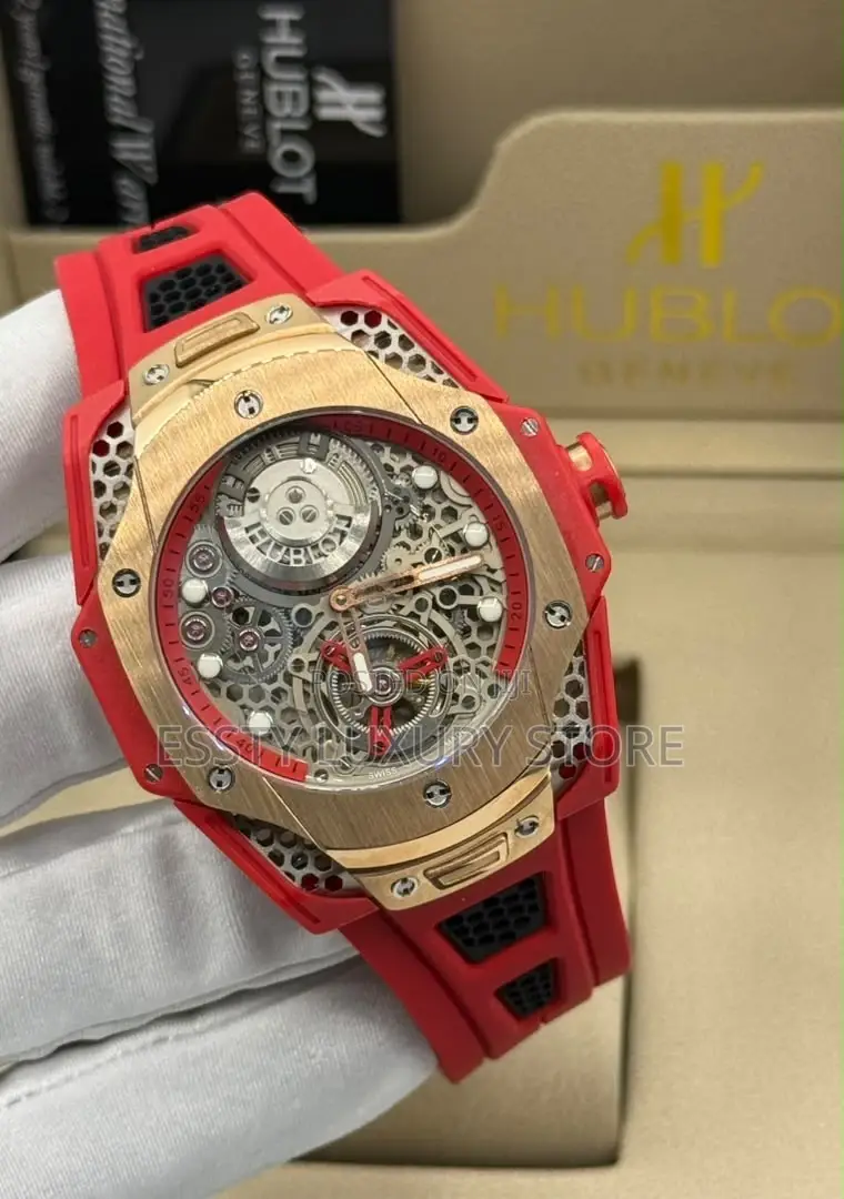 Automatic Quality Luxury Hublot Rubber Wristwatch