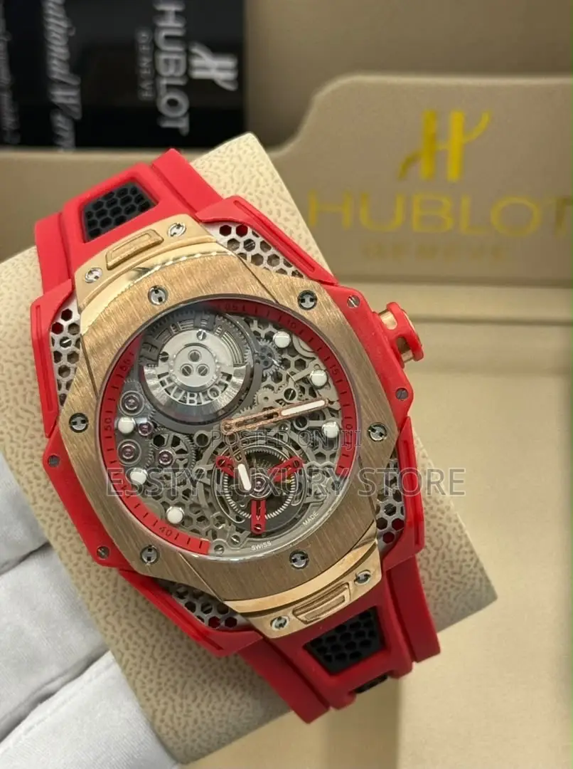 Automatic Quality Luxury Hublot Rubber Wristwatch