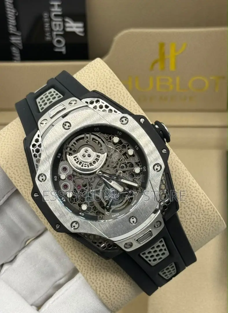 Automatic Quality Luxury Hublot Rubber Wristwatch