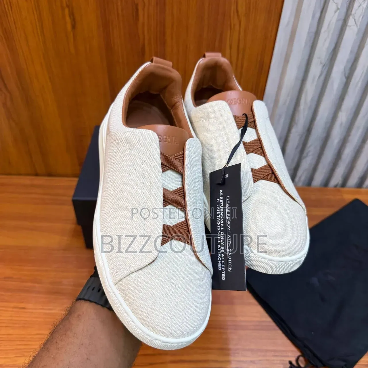 Original Zegna Men's Sneakers 100% Authentic Guaranteed