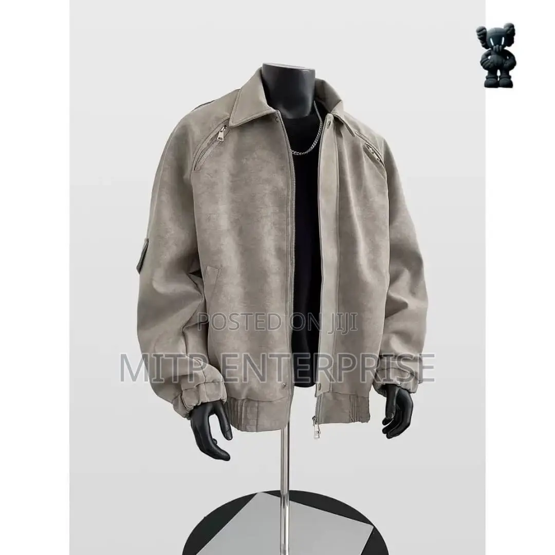 Men’s Premium Suede Bomber Jacket