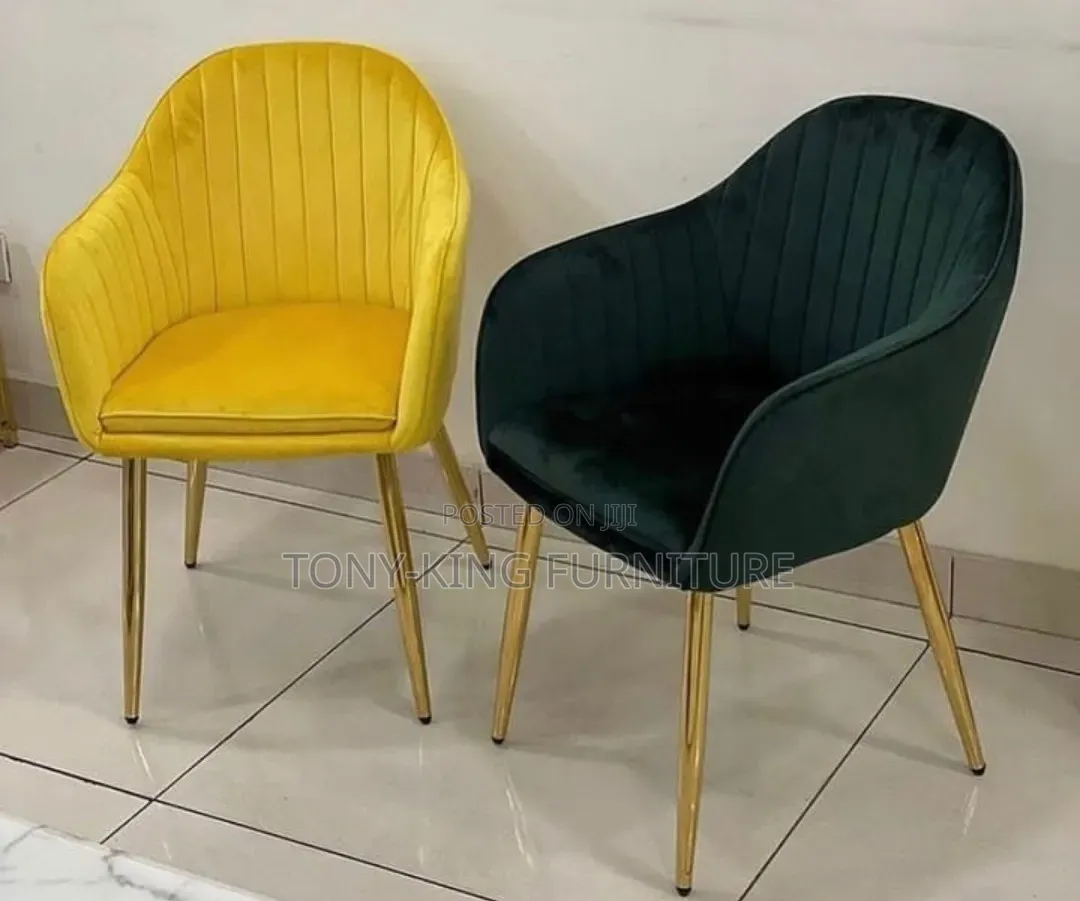 Luxurious Velvet Fabric Upholstery With Durable Metal Legs.