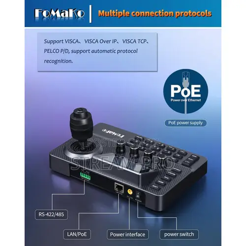 FoMaKo KC606N NDI PTZ Camera Controller With 4D Joystick