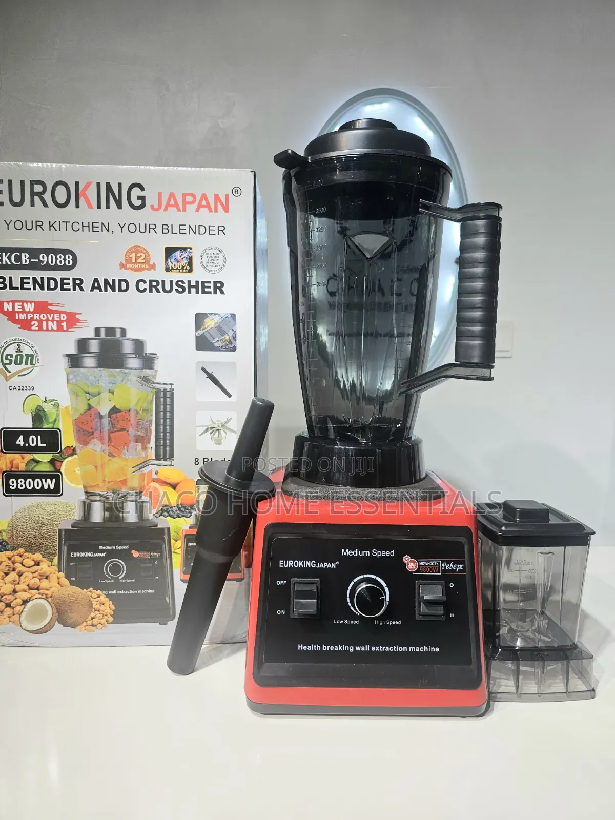 Euroking Japan 2-in-1 Industrial Blender and Crusher - 4.0L