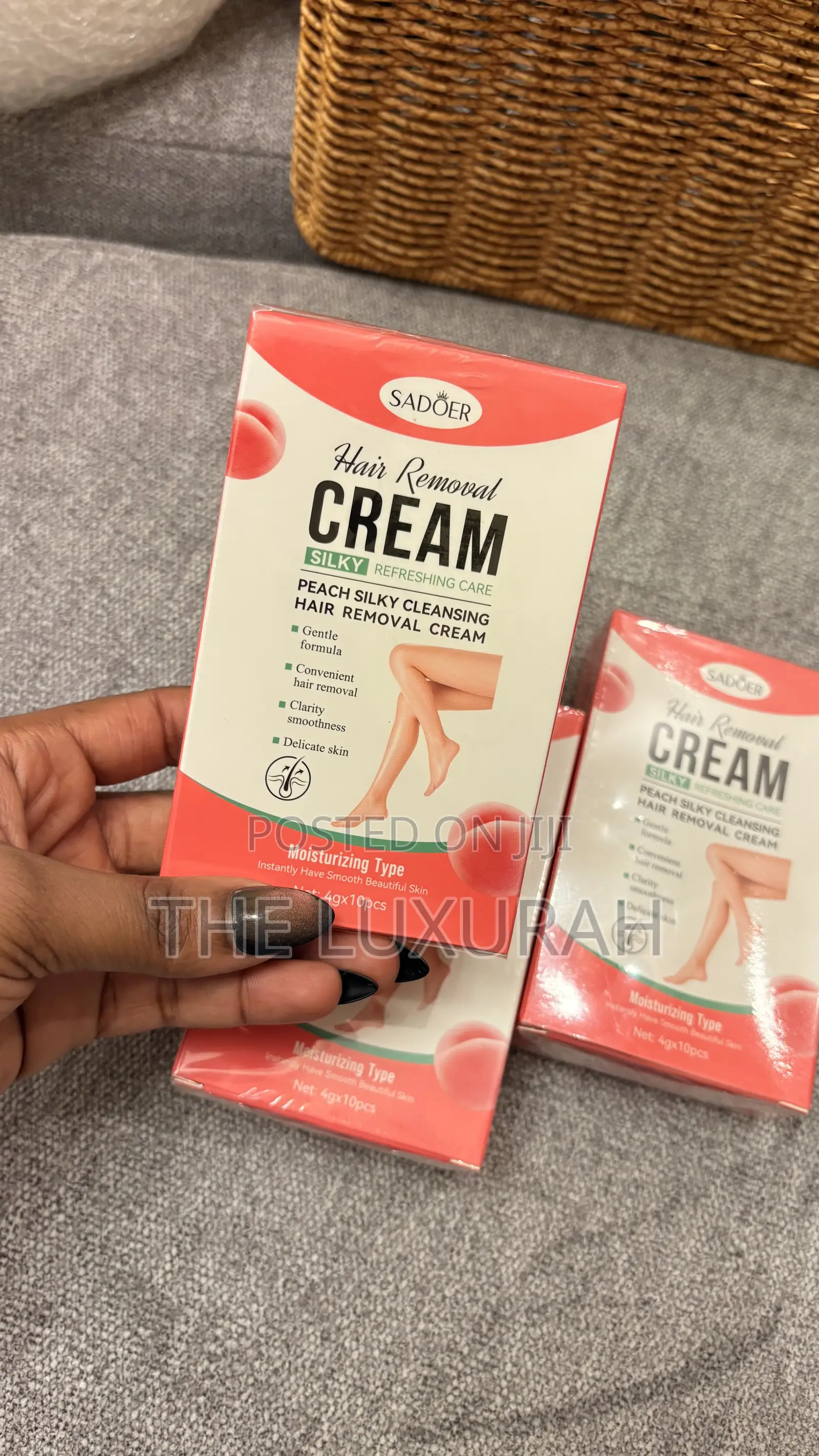 SADOER Peach Silky Hair Removal Cream (4g X 10 Sachets)