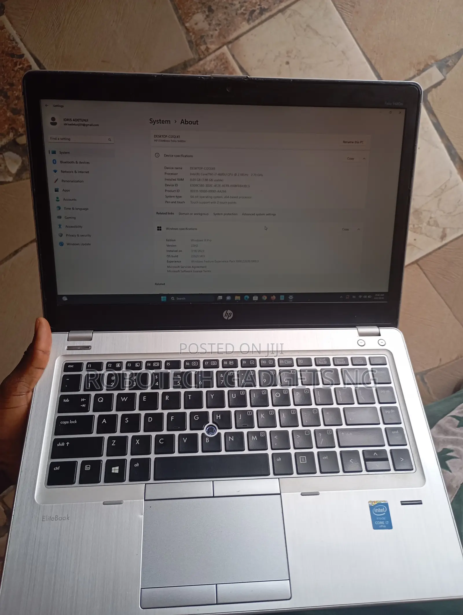 Laptop HP EliteBook Folio 9480M 8GB Intel Core i7 SSD 128GB