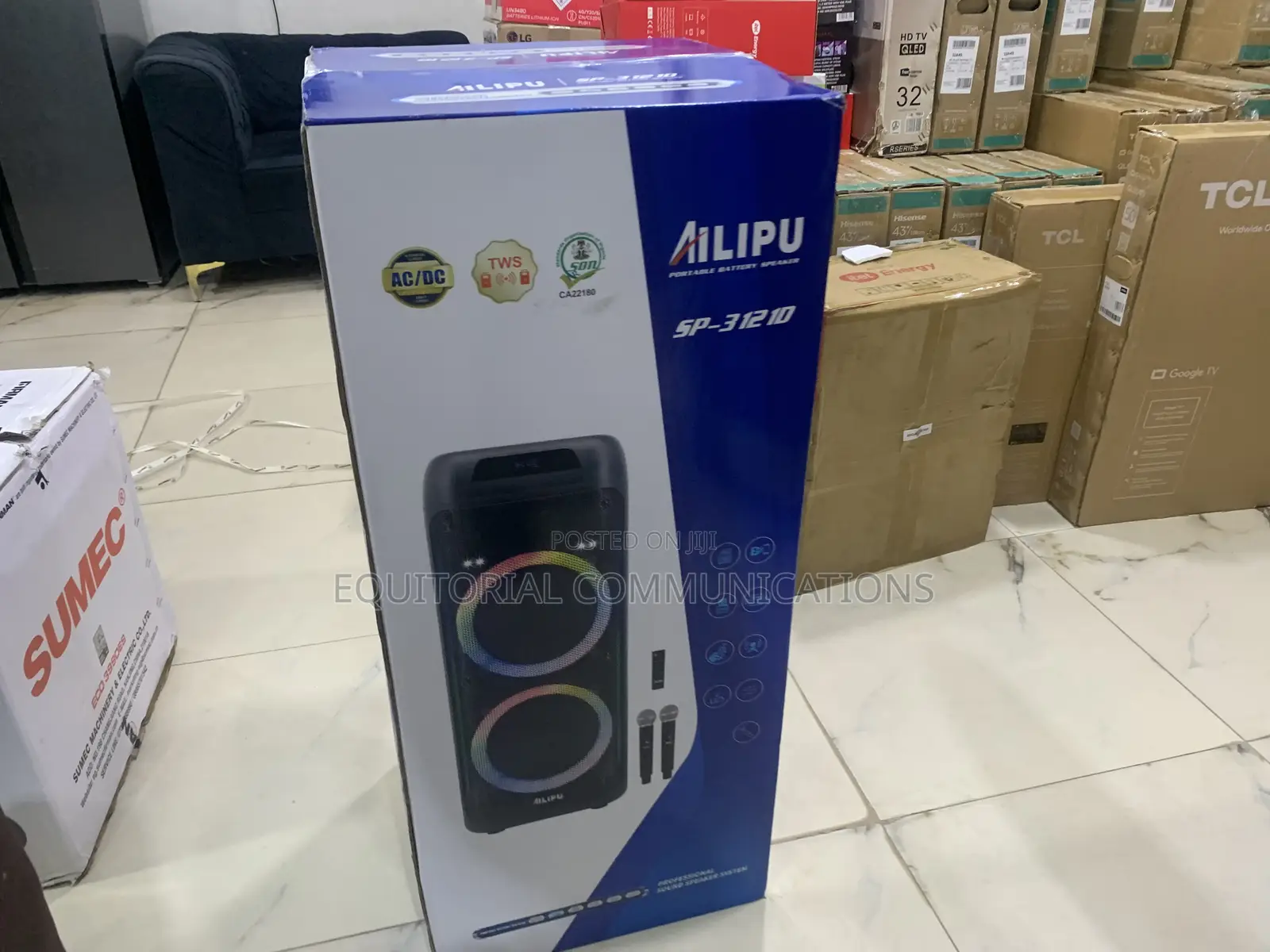 AILIPU SP-31210 Crystal Sound Portable 90000W Speaker