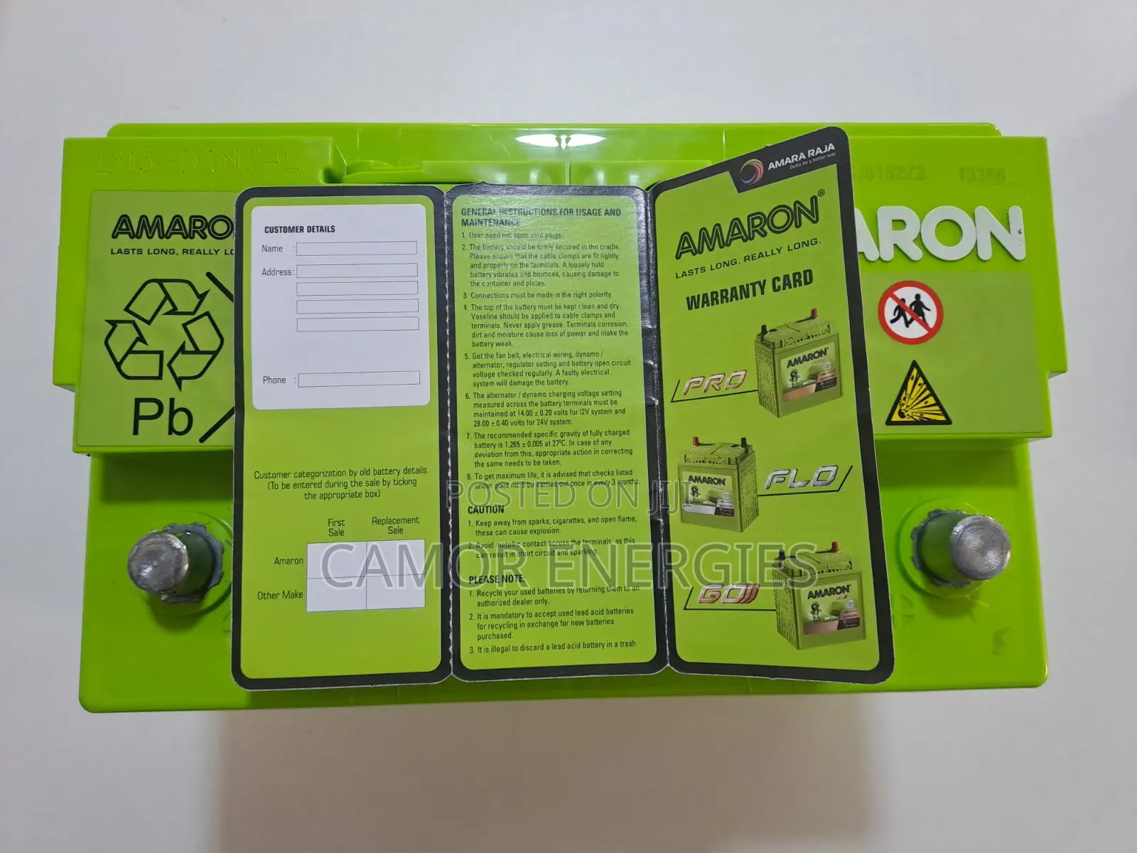 Original Amaron GO 75Ah | 36-Month Warranty | Test Before Pay