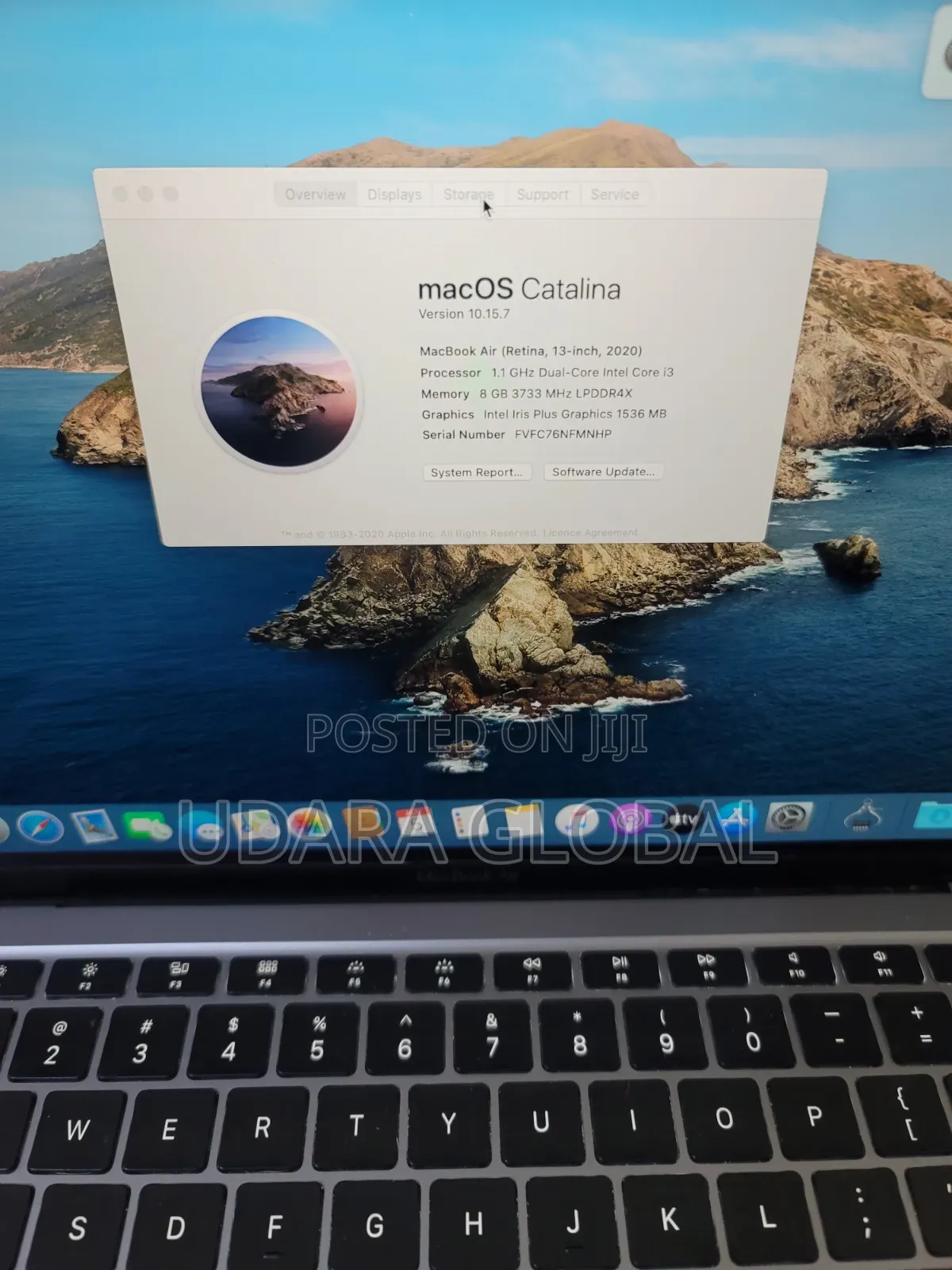 Laptop Apple MacBook Air 2020 8GB Intel Core i3 SSD 256GB