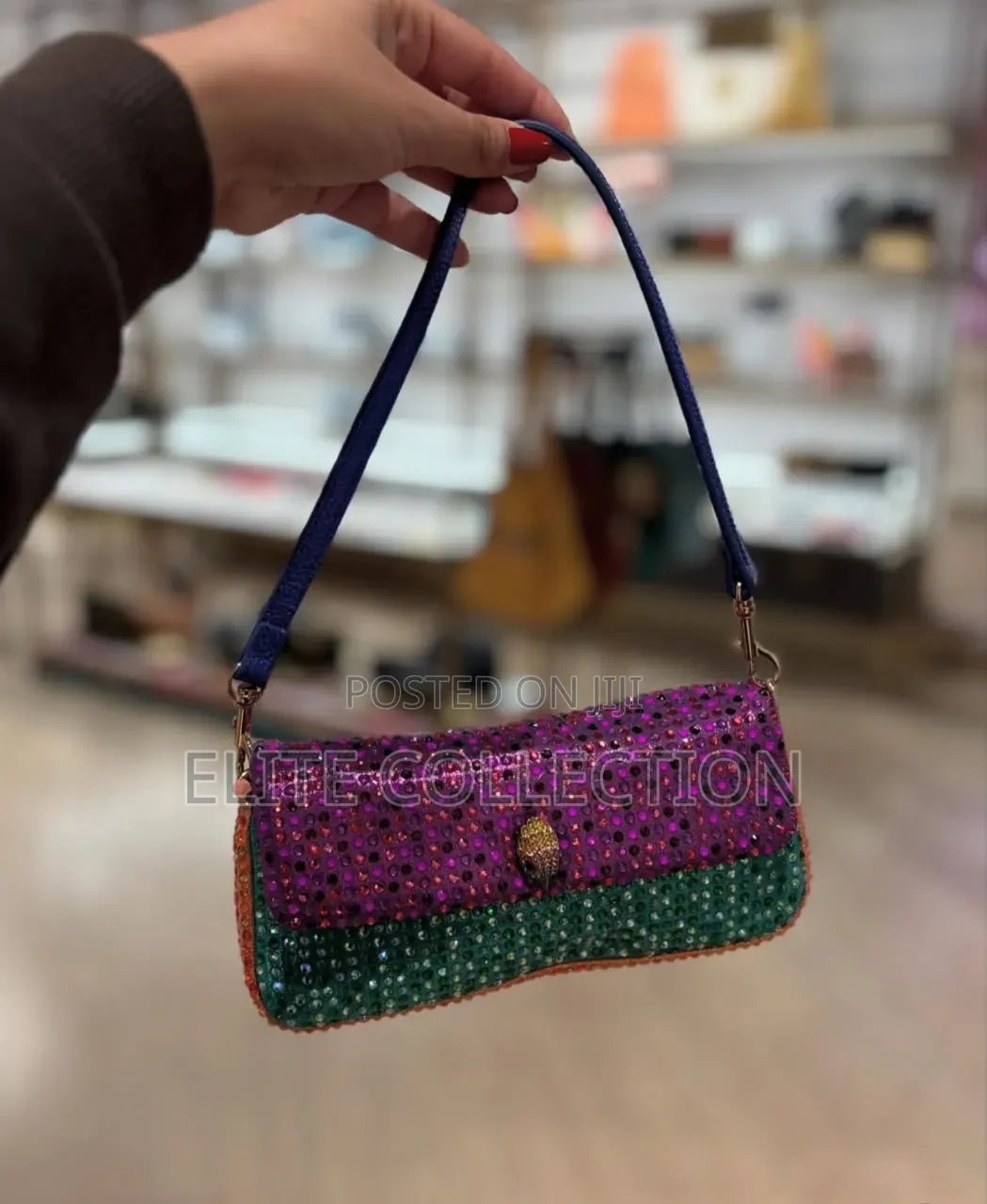 Kurt Geiger Pickle Rhinestone Bag* *comes With 2straps Branded Box
