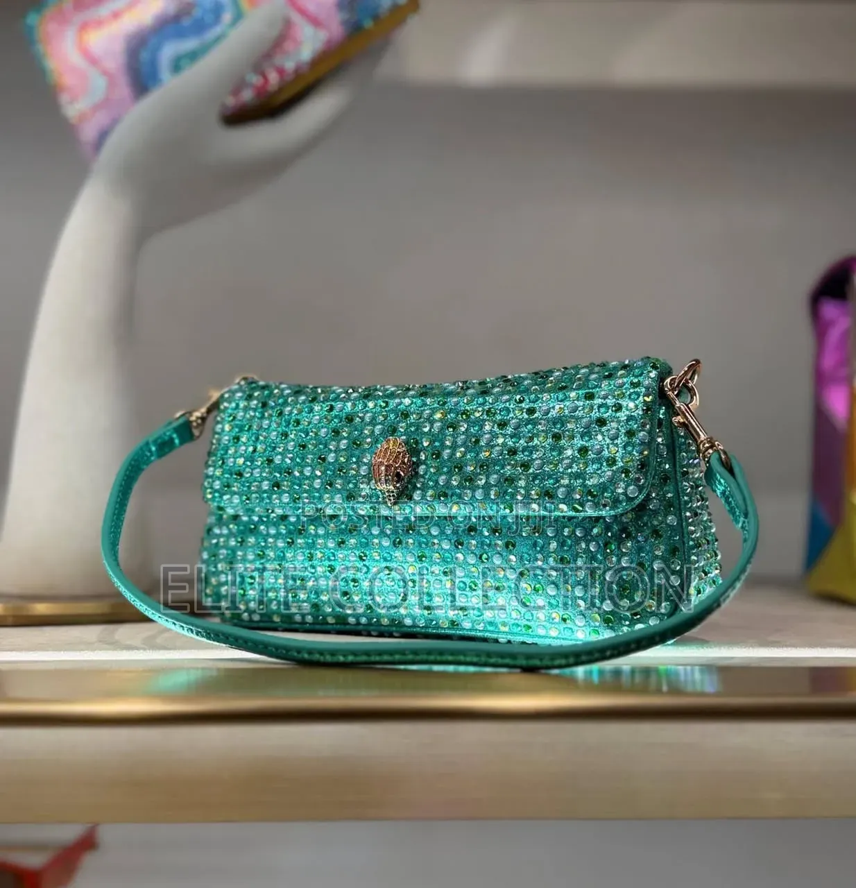 Kurt Geiger Pickle Rhinestone Bag* *comes With 2straps Branded Box
