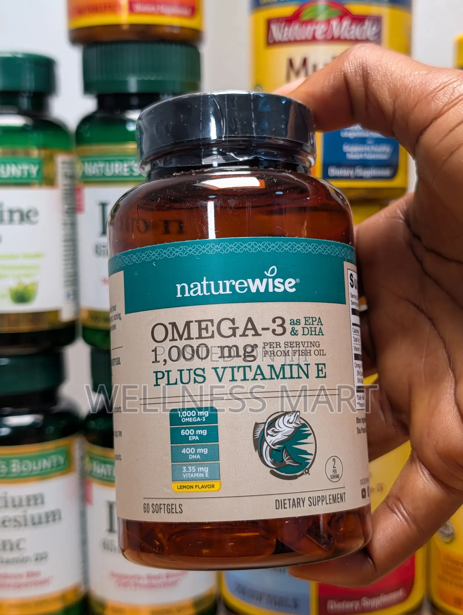 NatureWise Omega-3 Fish Oil 1000mg 60 Softgels | No Fishy Burps