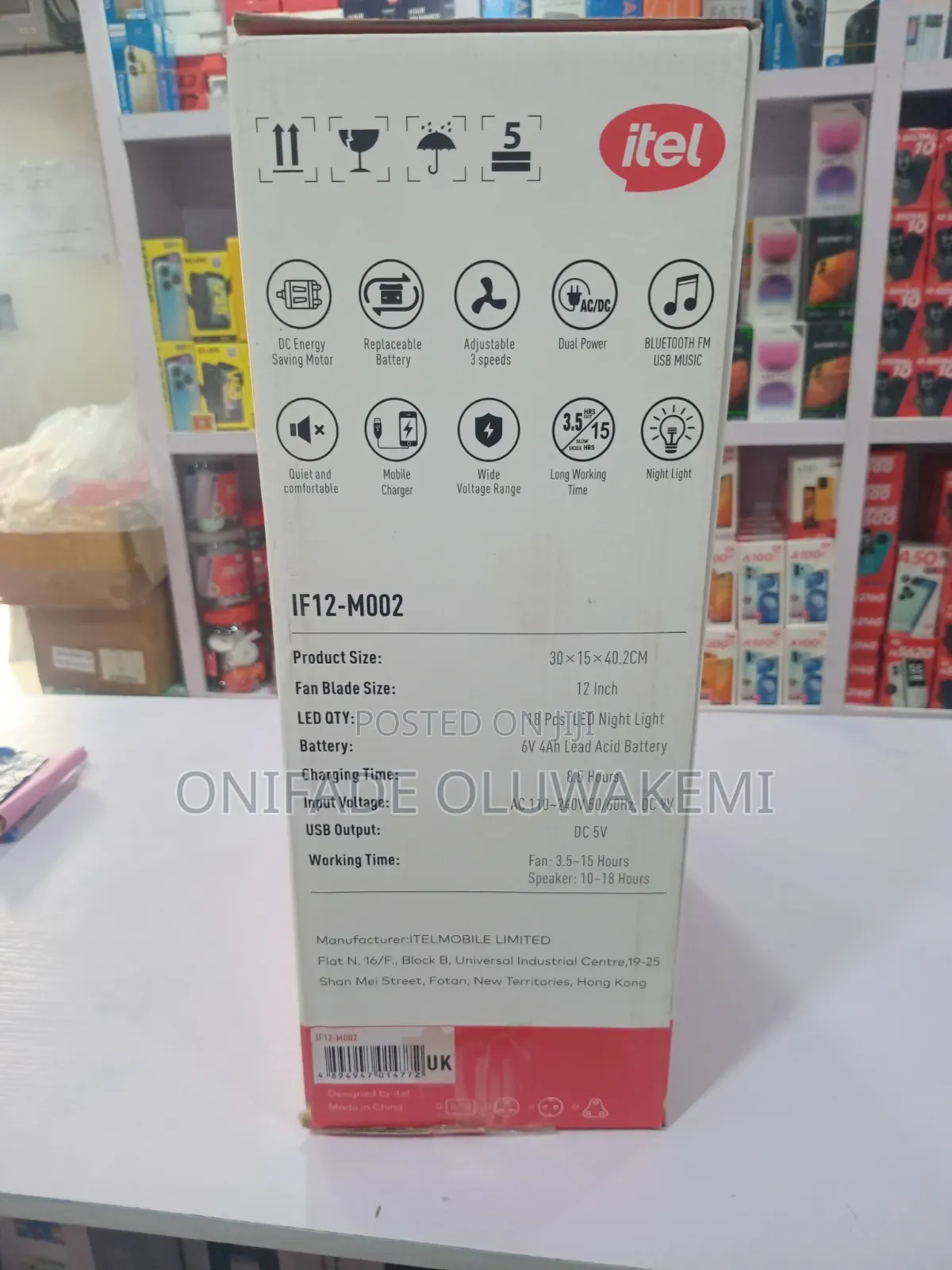 Itel Lonter Fan IF12-M002