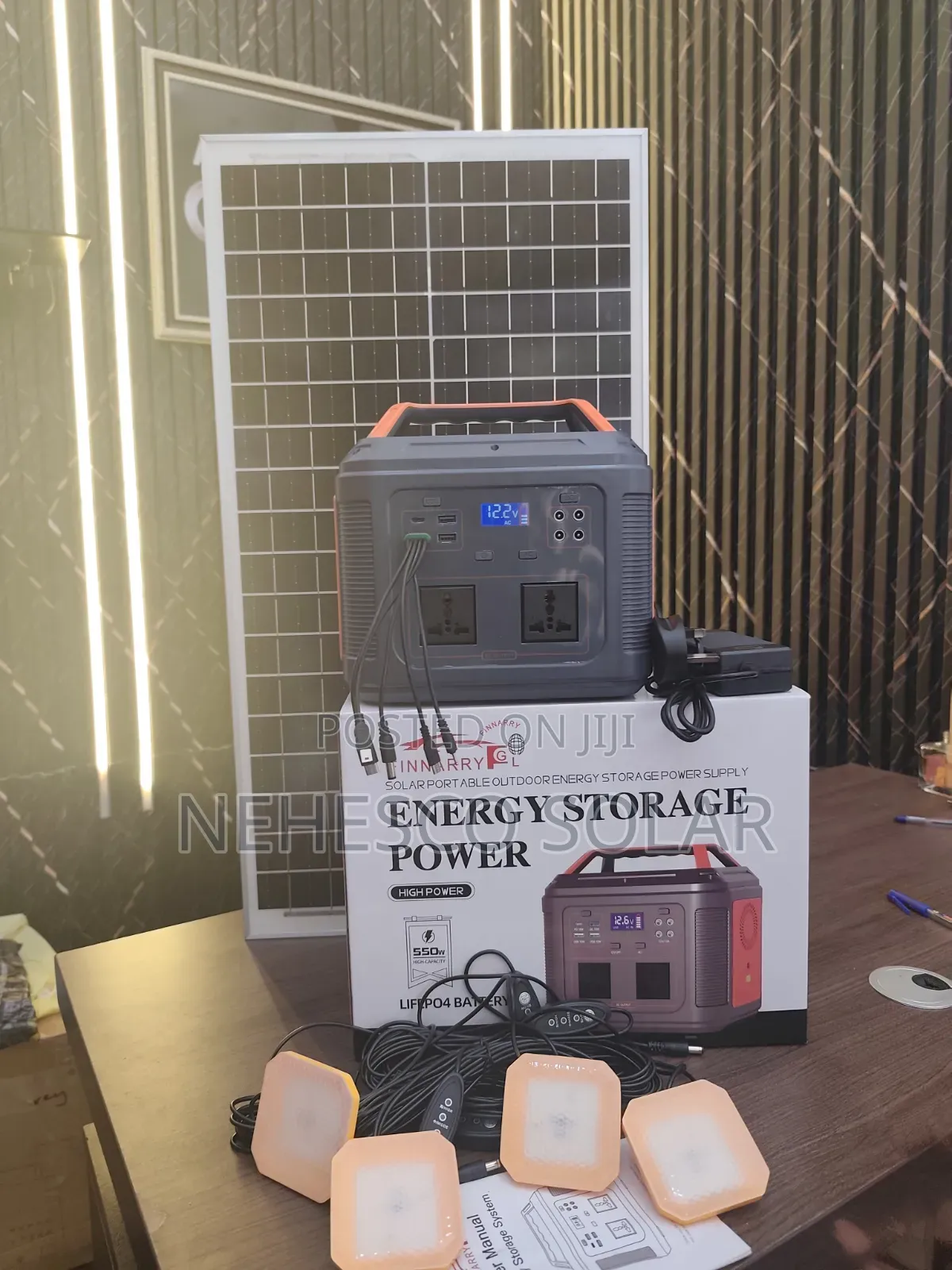 Portable 350W Solar Generator for TV, Fan Phone Charging