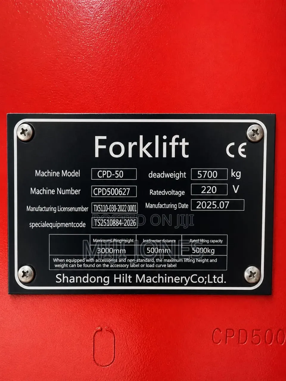 `Brand New 5 Ton 3m Electric Forklift | 3 Meter High Mast | 5T`