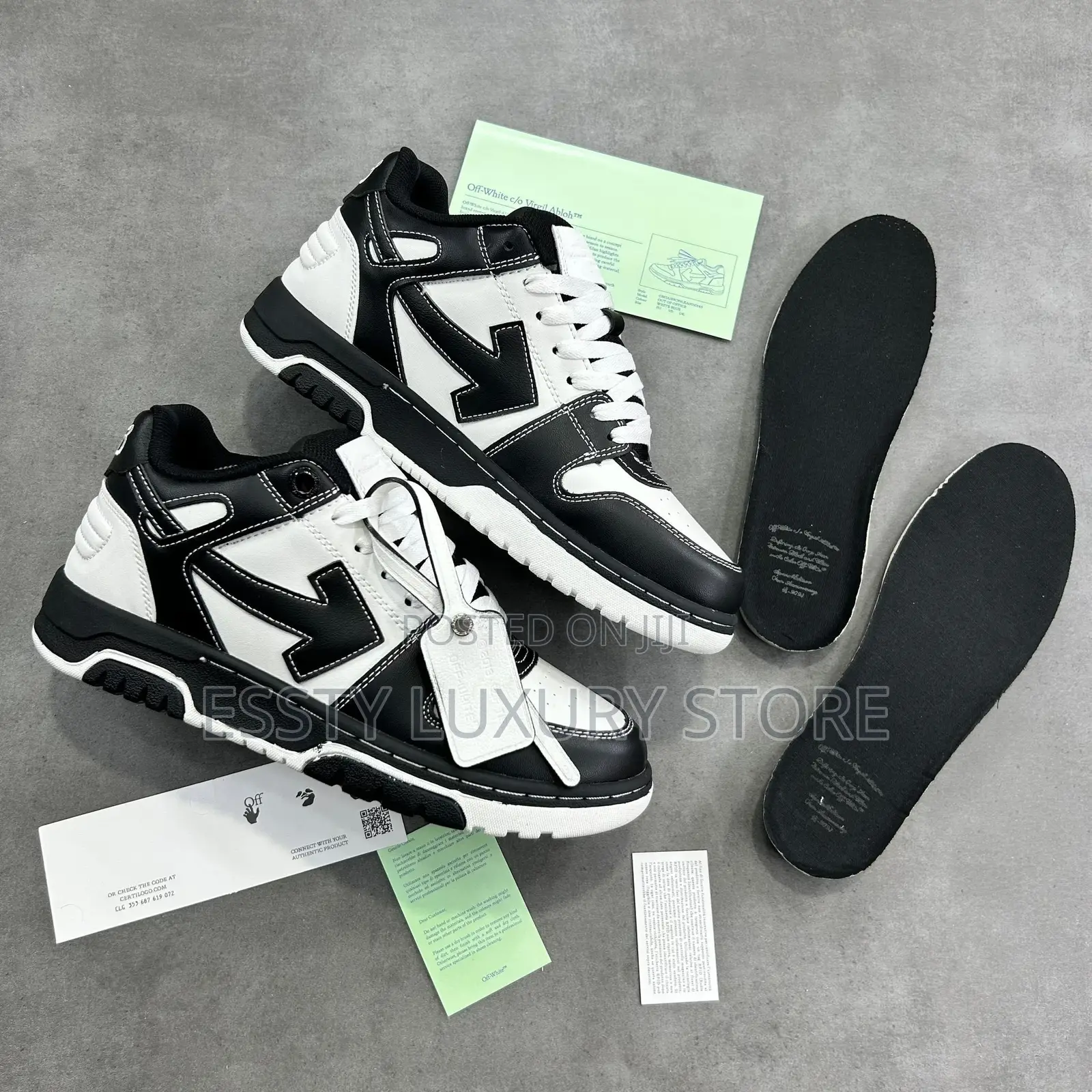 New Off-White Out of Office “Black - White” Snks”*