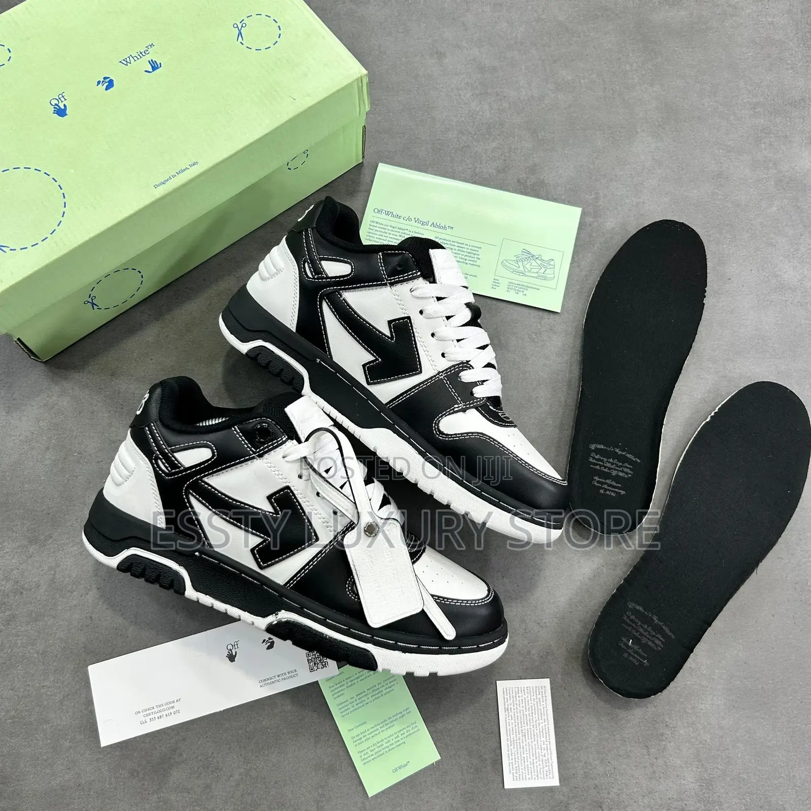 New Off-White Out of Office “Black - White” Snks”*