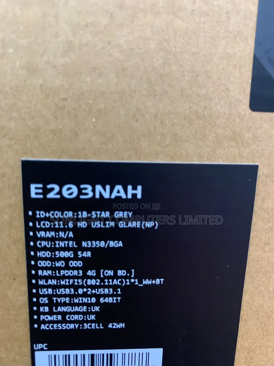New Laptop Asus E203NAH 4GB Intel Celeron HDD 500GB