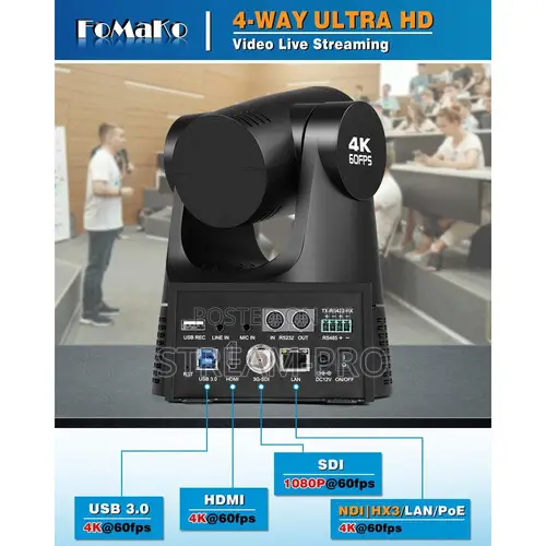 Fomako K600n PTZ Ai Auto-Tracking Ndi/Sdi/Hdmi/USB Camera