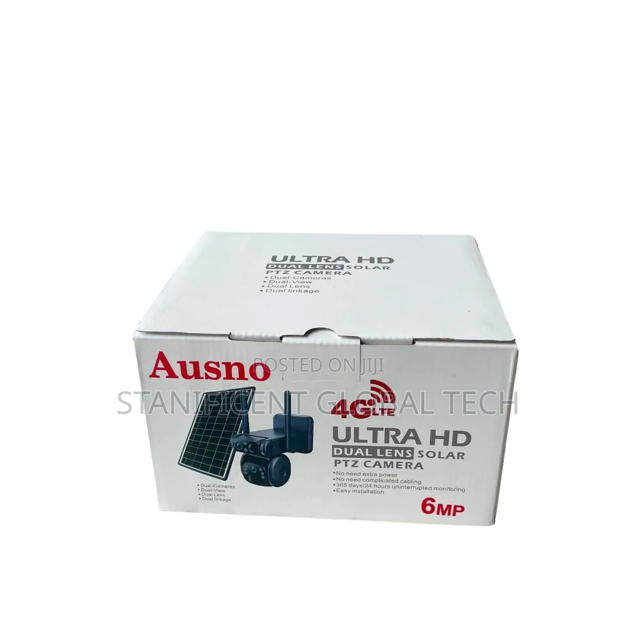Ausno 6MP 4G Dual Lens Solar PTZ Mini Outdoor Camera (UBox App)
