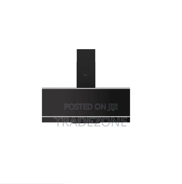 Maxi Hood 90cm Angled Curved Black Glass | D0029BL