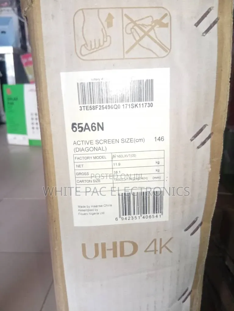 Hisense 65"Inch Uhd Smart Frameless TV Netflix >Youtube > W-I-Fi