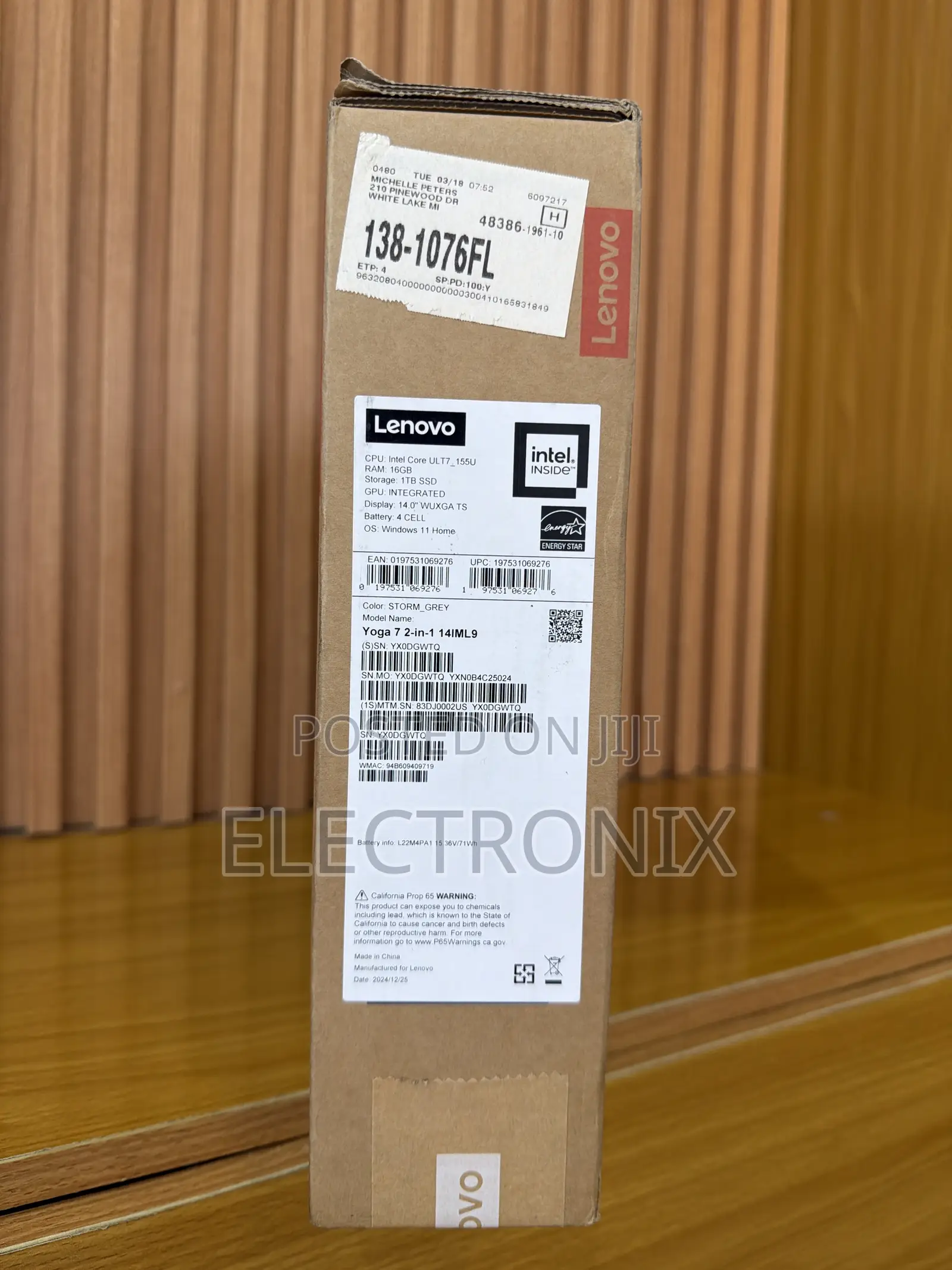 New Laptop Lenovo Yoga 7 15ITL5 16GB Intel Core Ultra 7 SSD 1T