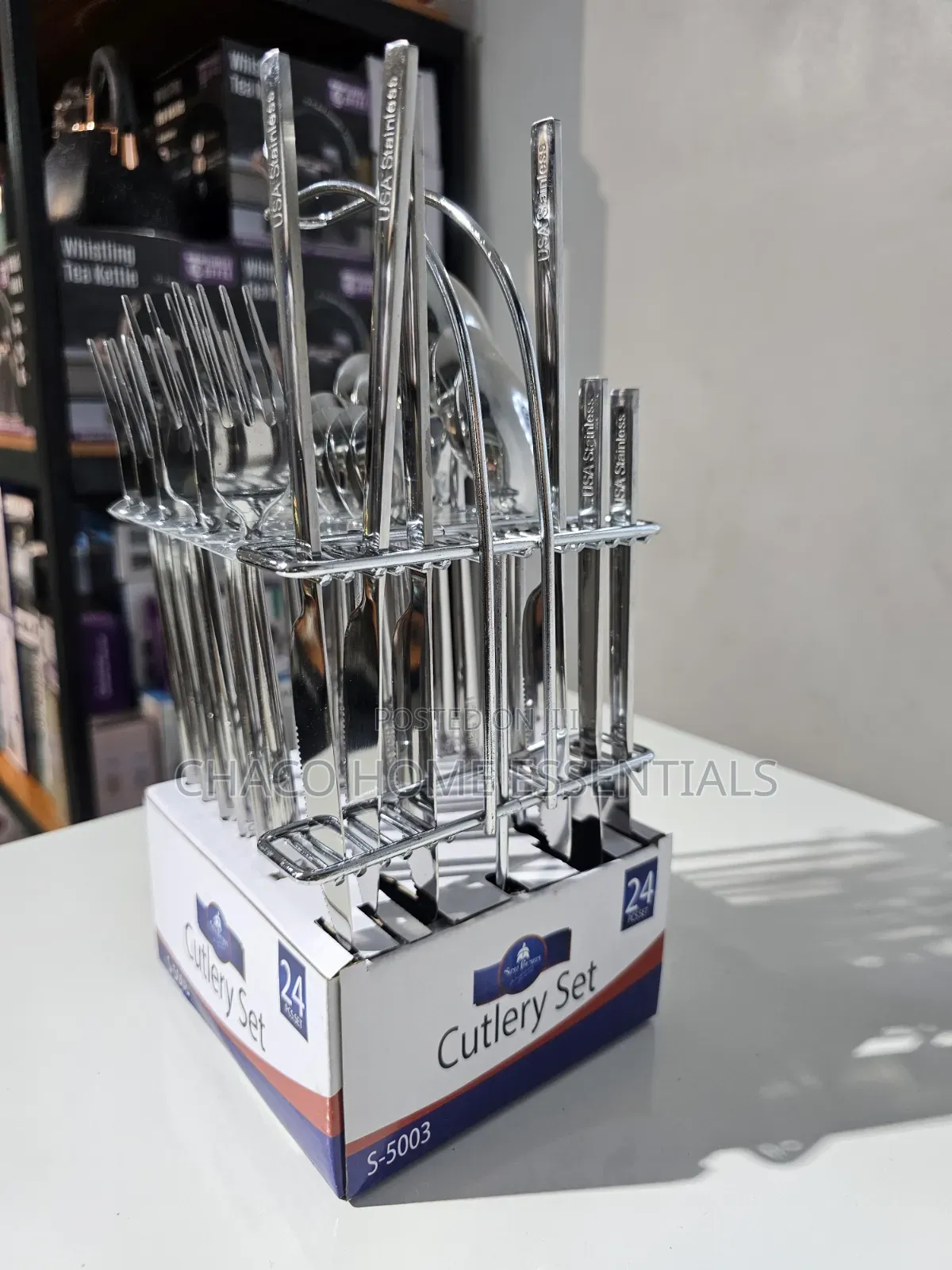 24 Pieces Stainless Steel Cutlery Set With Stand