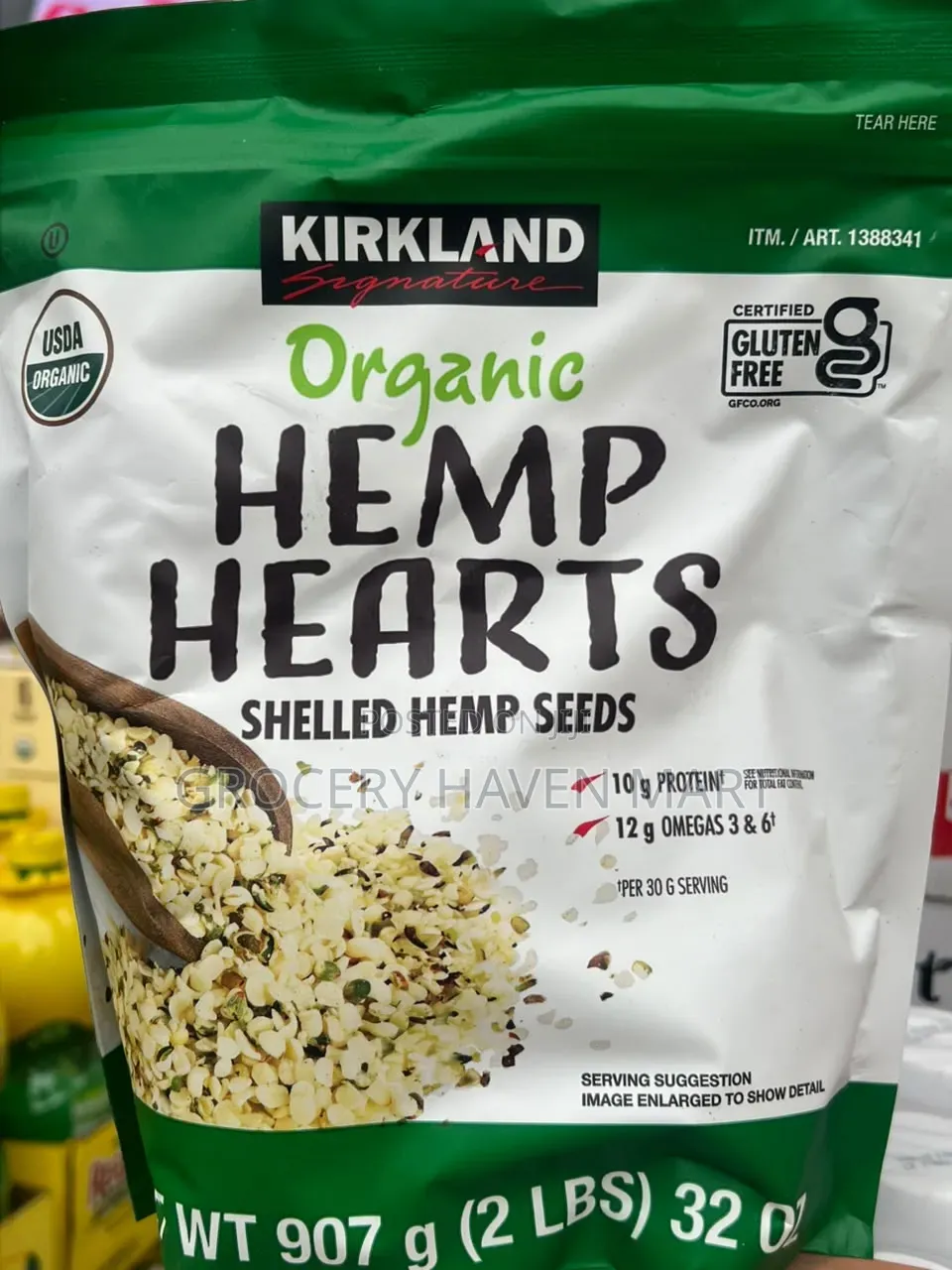 Kirkland Organic Hemp Hearts (Shelled Hemp Seeds) 907g!