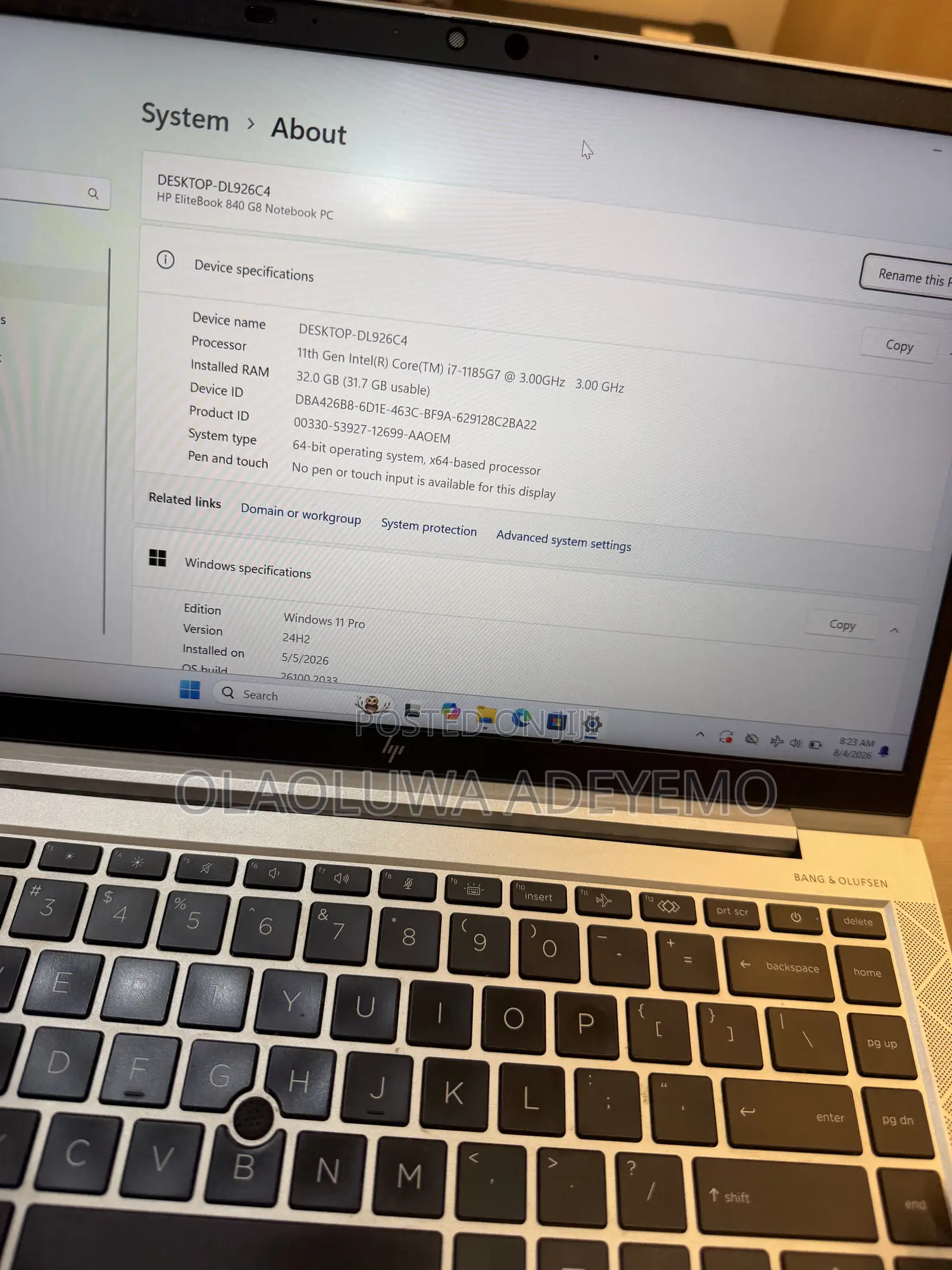 Laptop HP EliteBook 840 G8 32GB Intel Core i7 SSD 512GB
