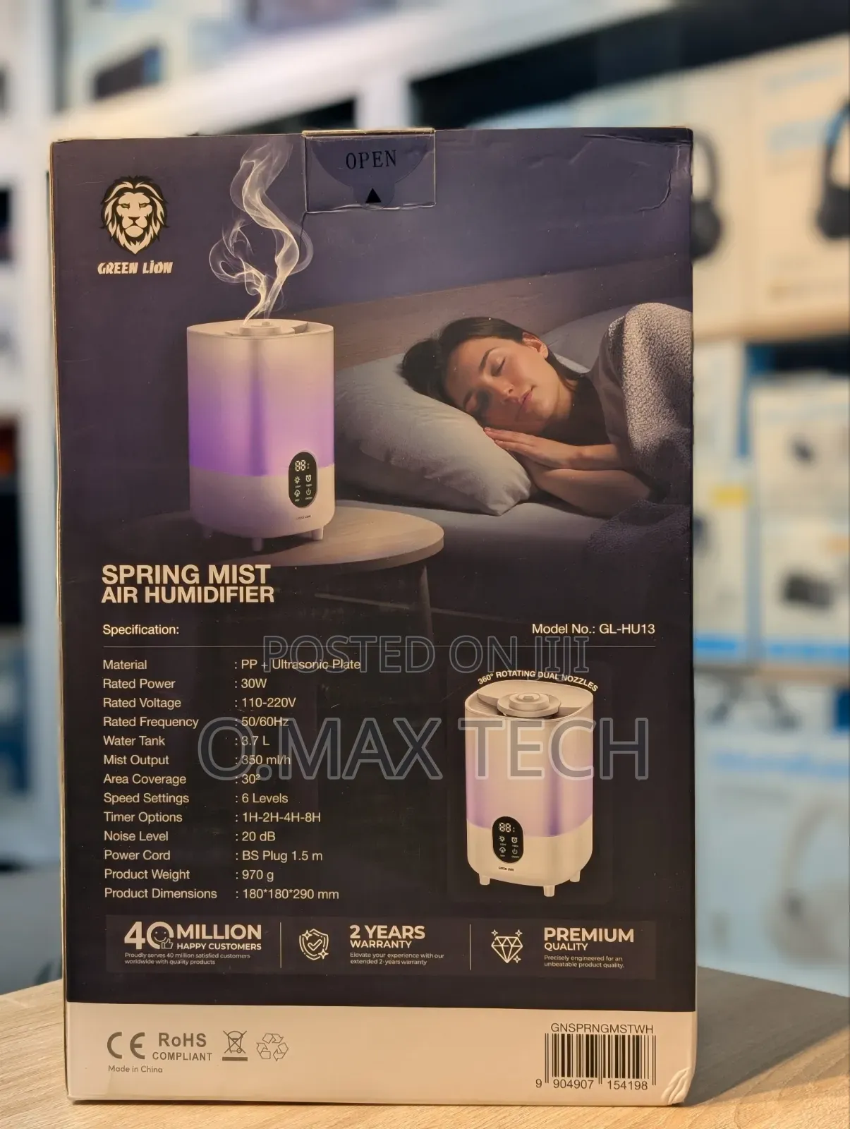 Green Lion Spring Mist Air Humidifier