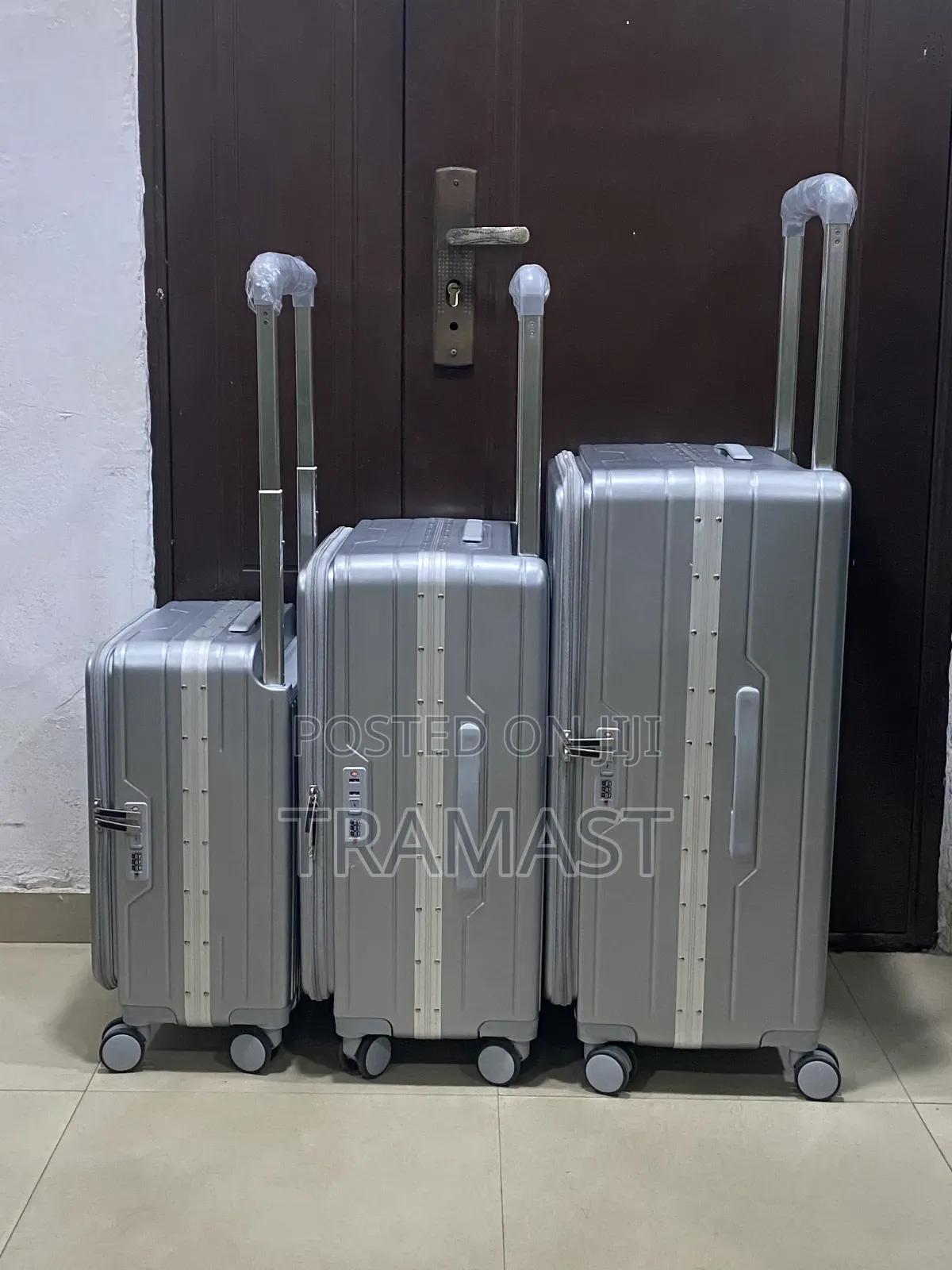 3 Set Silver Aluminum Luggage - Premium Travel Suitcase Set
