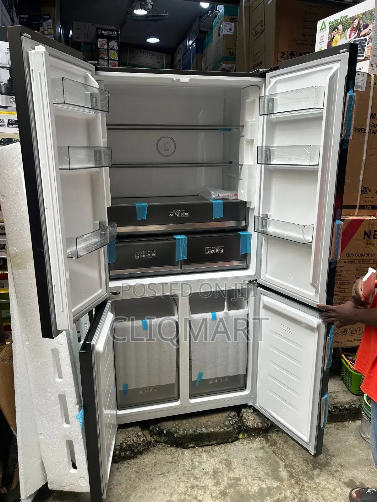 Bruhm 502L 4 Door Side by Side Fridge Freezer, No Frost Inverter