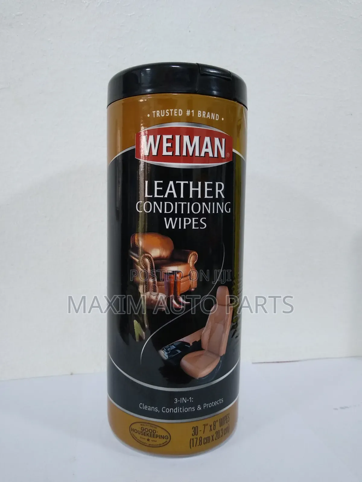 Weiman Leather Cleaner Conditioner Wipes