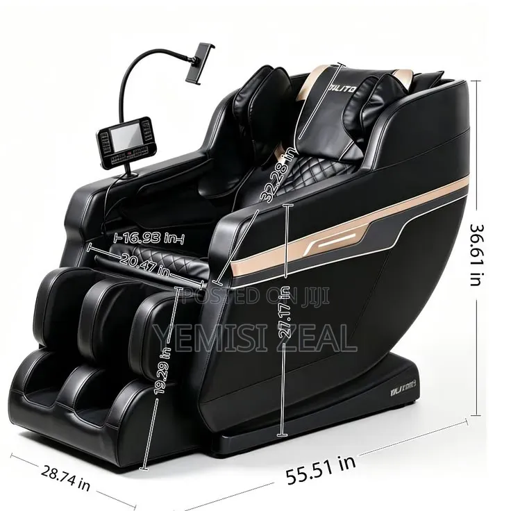 Massage Chair With Phone Holder, Screen Display, Bluetooth, Leg Wear.