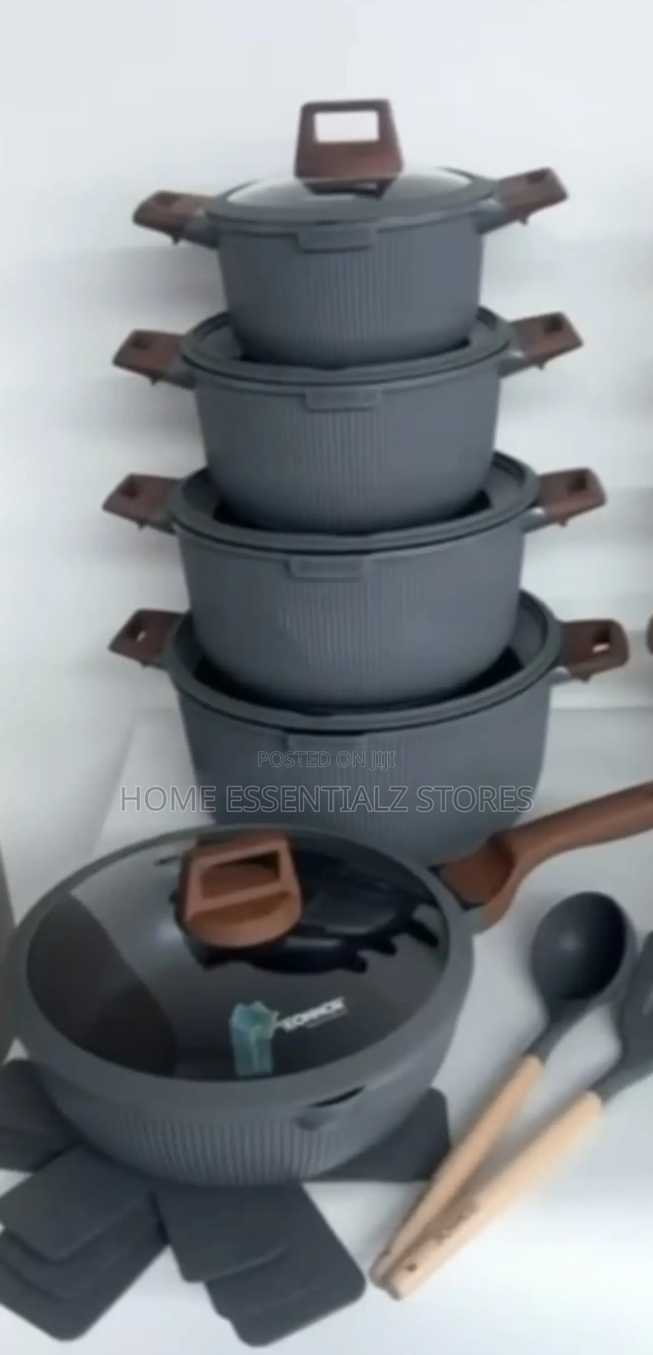 Donnor Non-Stick Granite Cookware Set With Utensils- Donnor Pots