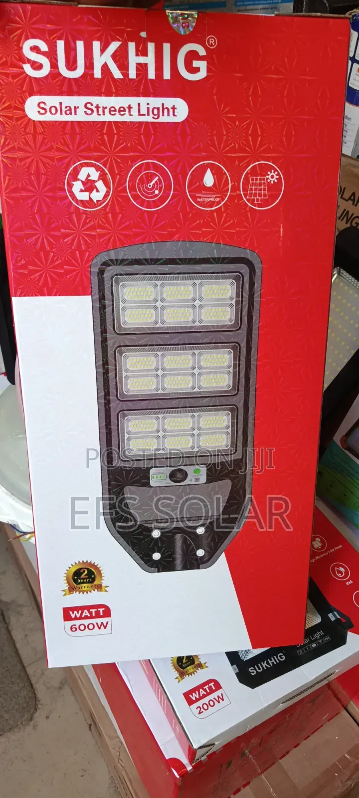 SUKHIG 600W Solar Street Light – Waterproof Outdoor LED Lamp