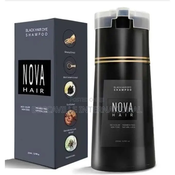 Nova Hair Black Hair Dye Shampoo