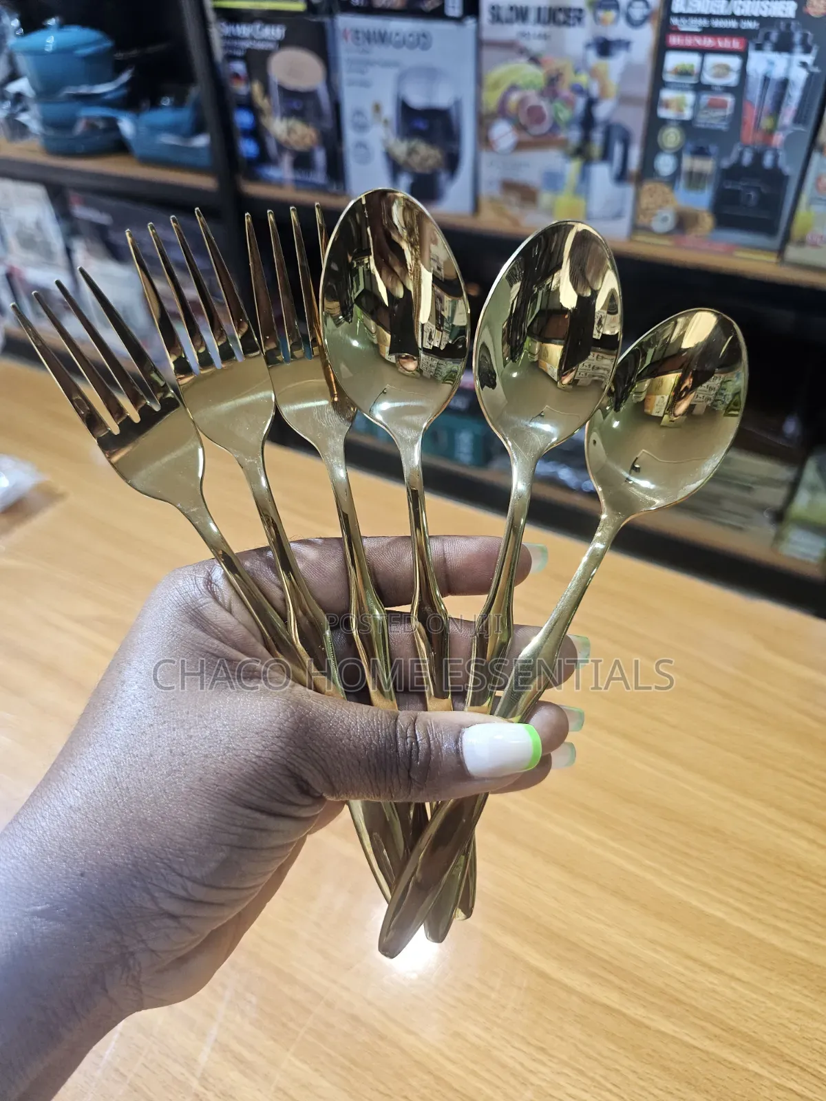 12-Piece Gold Cutlery Set (6 Spoons 6 Forks)