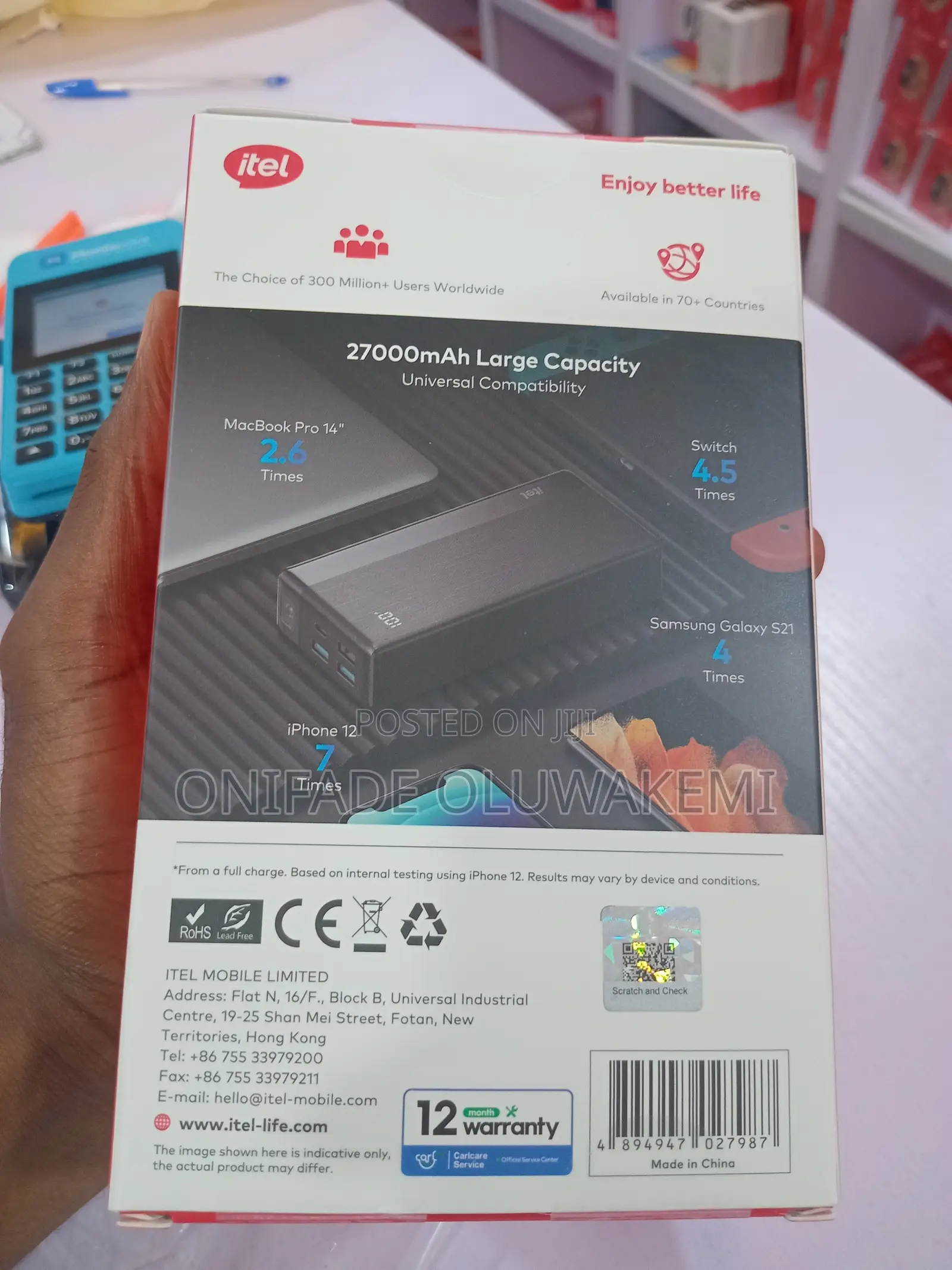 27,000mAh Itel Powerbank A1481