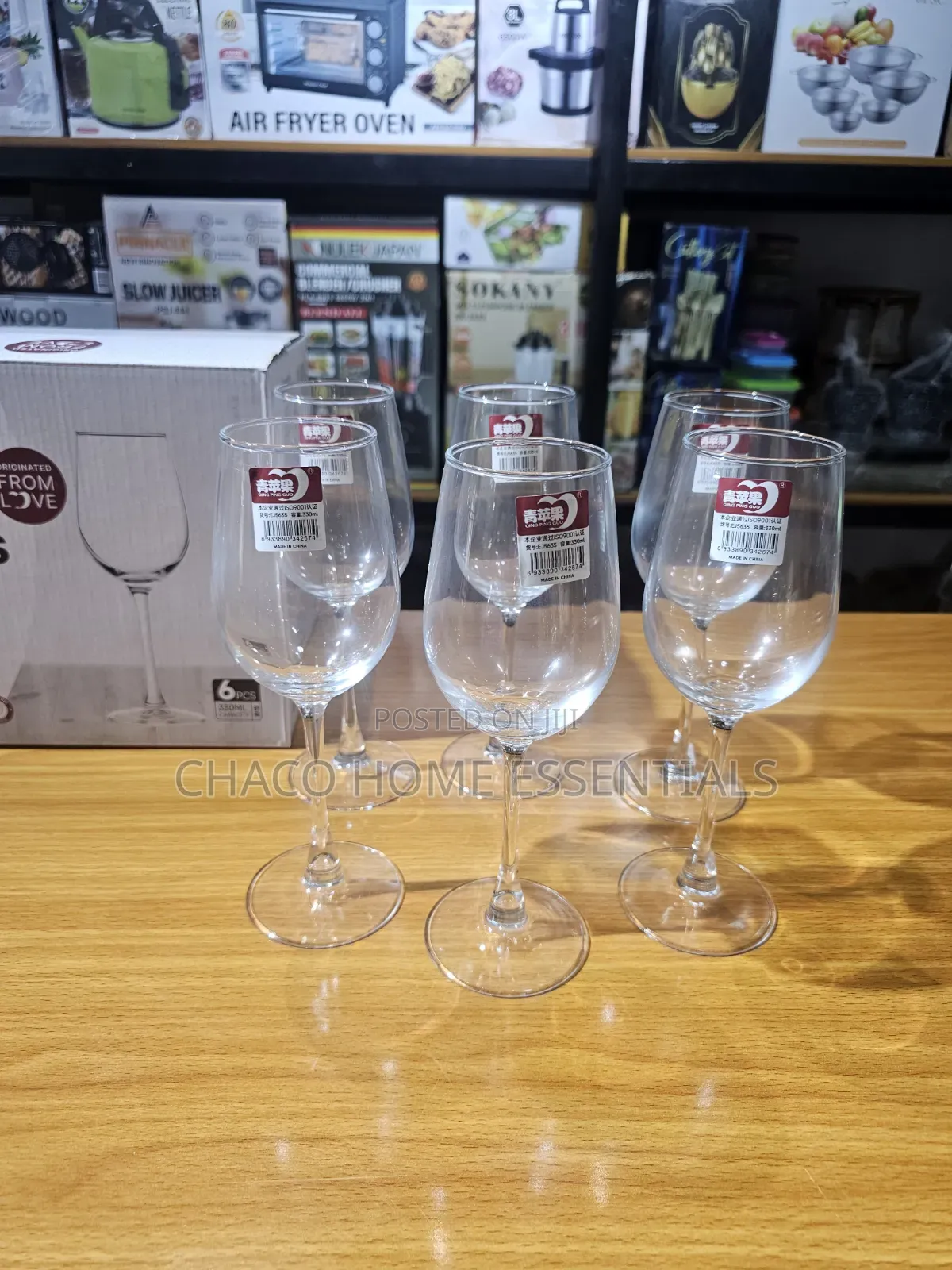 6-Piece Glass Wine Cup Set (330ml)