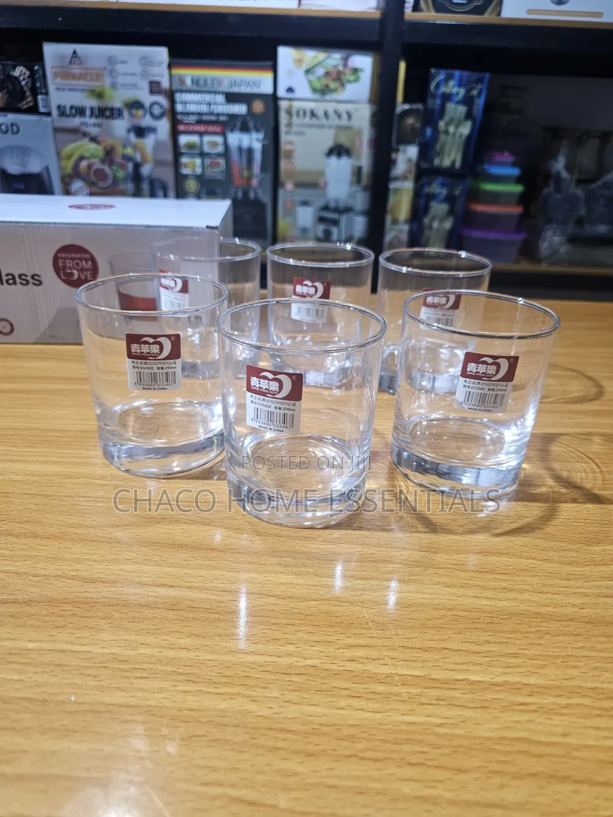 6-Piece Deli Glass Tumbler Set - Whiskey and Juice Cups