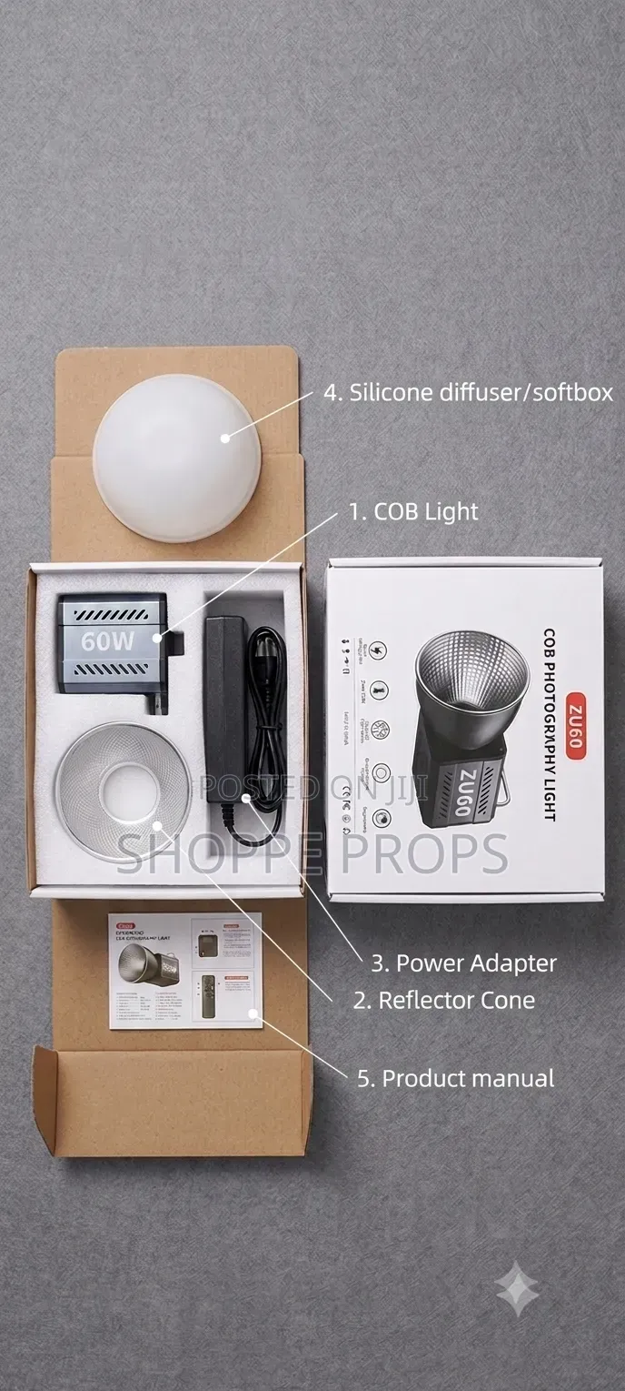 Zu80 COB LED Light With Battery Holder + Stand
