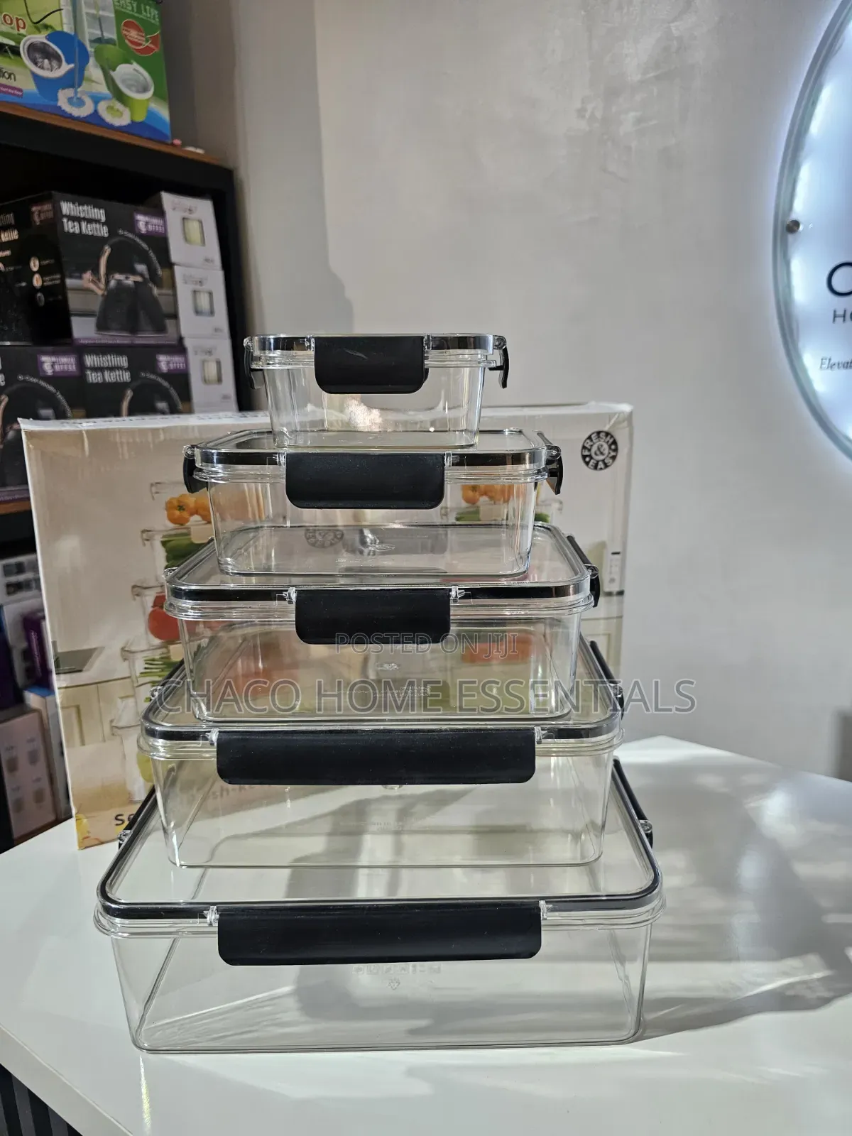 High-Quality Acrylic Storage Crisper Box Set (5-in-1 4-in-1)