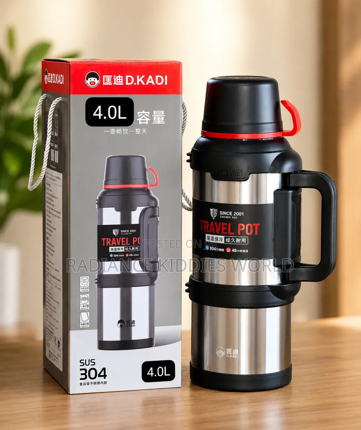 D.Kadi Hot Water Flask 3.6/4.0 Litres