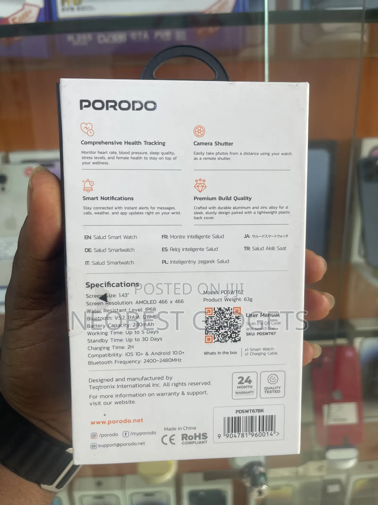 Porodo Salud Smart Watch